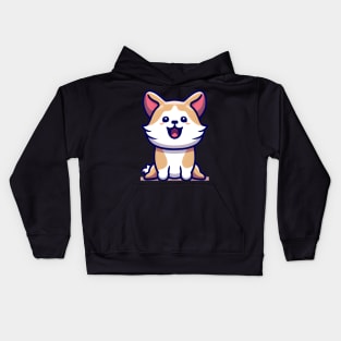 Corgi Dog Kids Hoodie